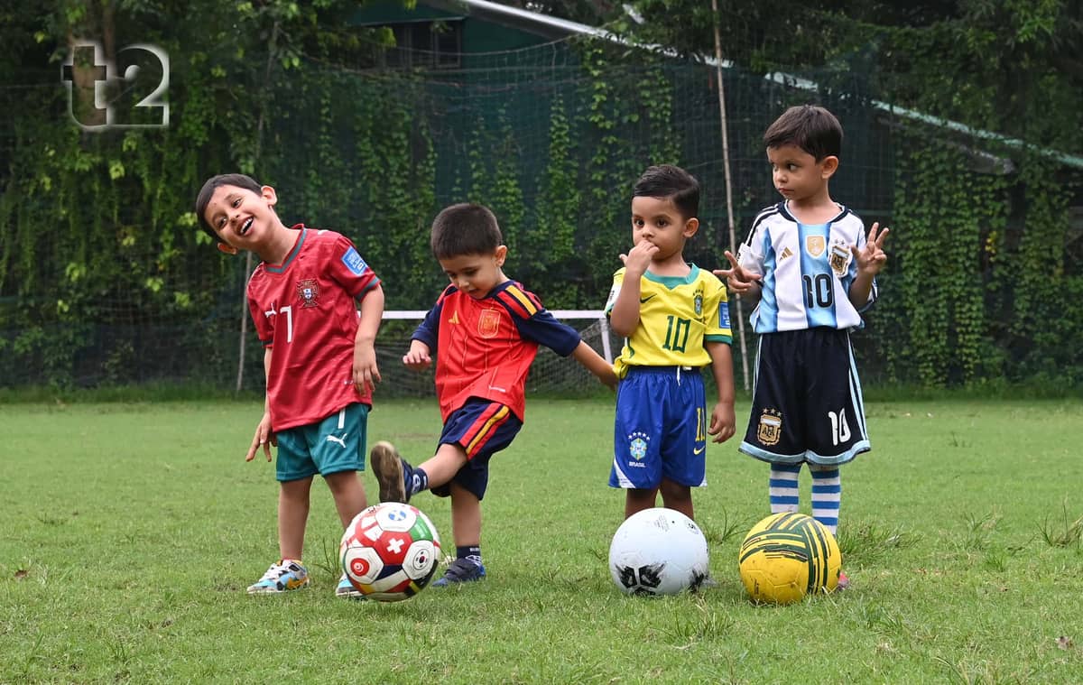 t2ONLINE met a group of toddlers and preschoolers experiencing the thrill of a football World Cup for the first time