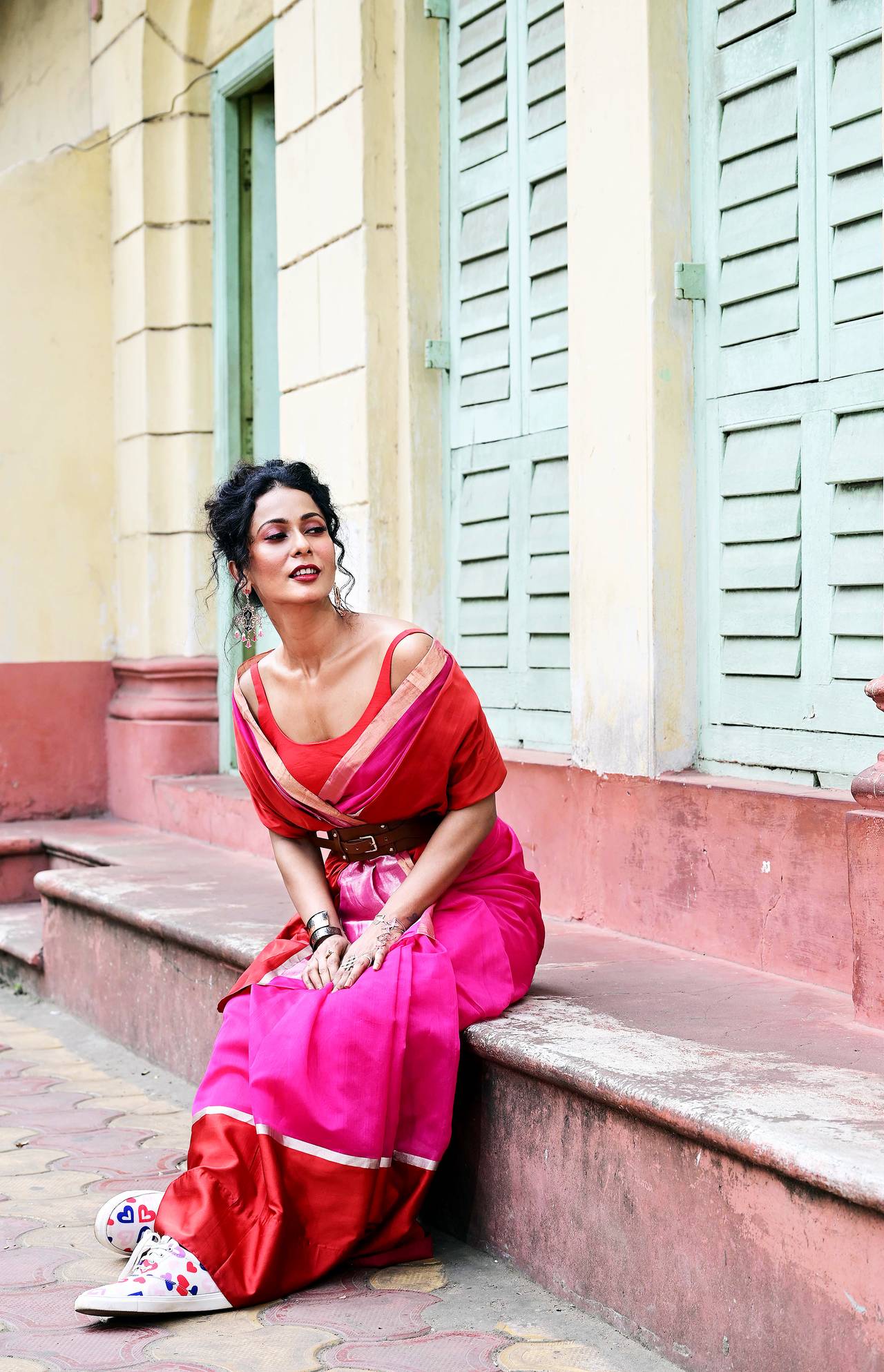 Yellow Kota Cotton Saree, Gupshup Under The Sun