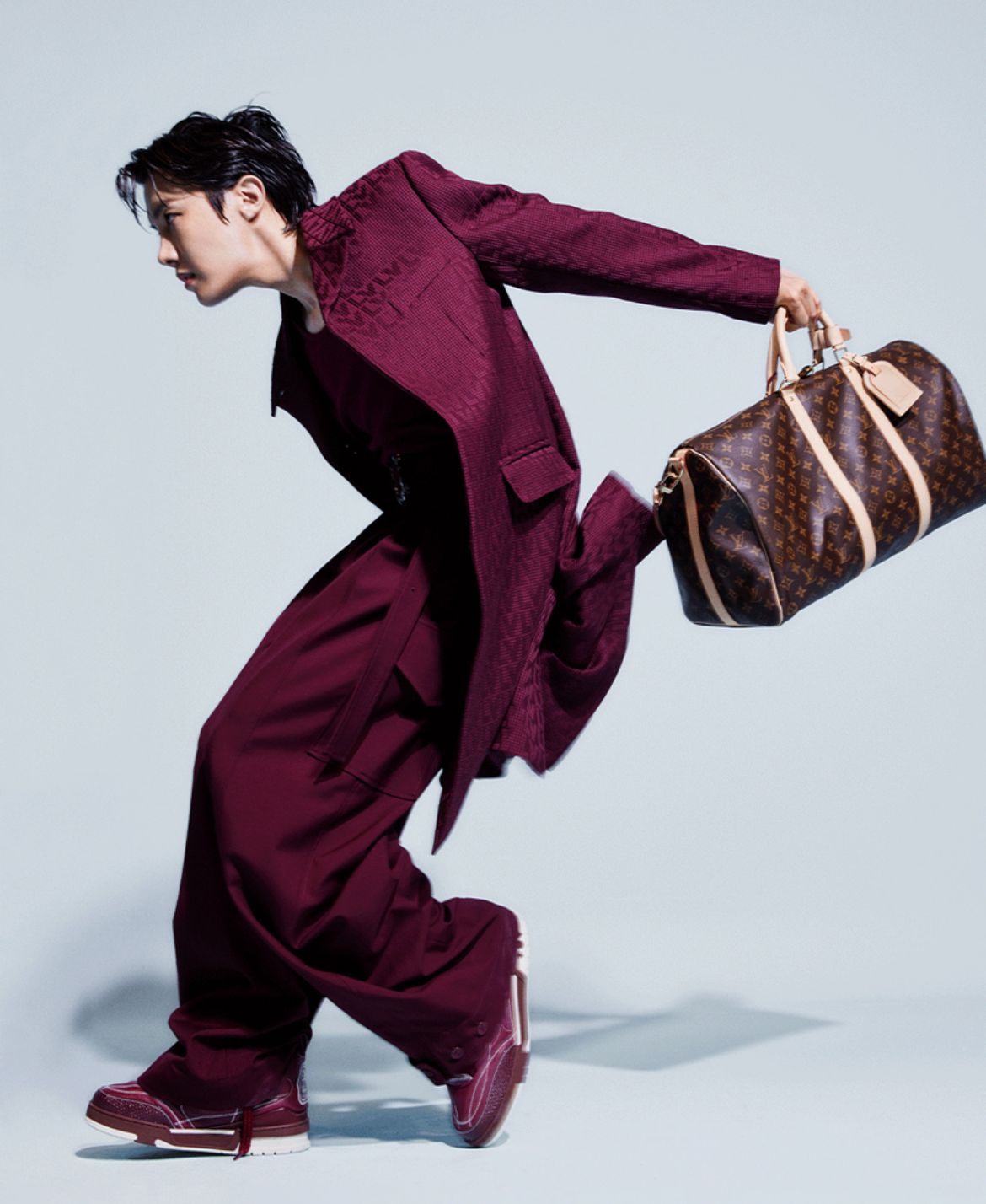 Kpop star J Hope is a stunner in his debut Louis Vuitton campaign featuring  the iconic Keepall Bag