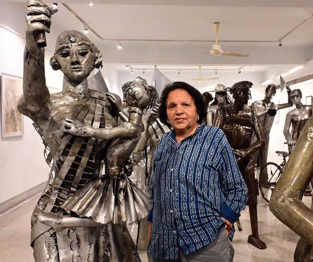 Sculptor and painter Kiran Dixit Thacker built a mini Santiniketan in the city. She talks to t2 about it and more