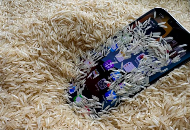 Myth-busting: Uncooked rice can't save phones affected by water; IP rating can
